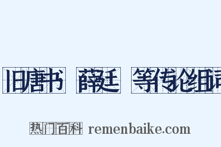 旧唐书·薛廷珪等传论组词是什么意思的图片